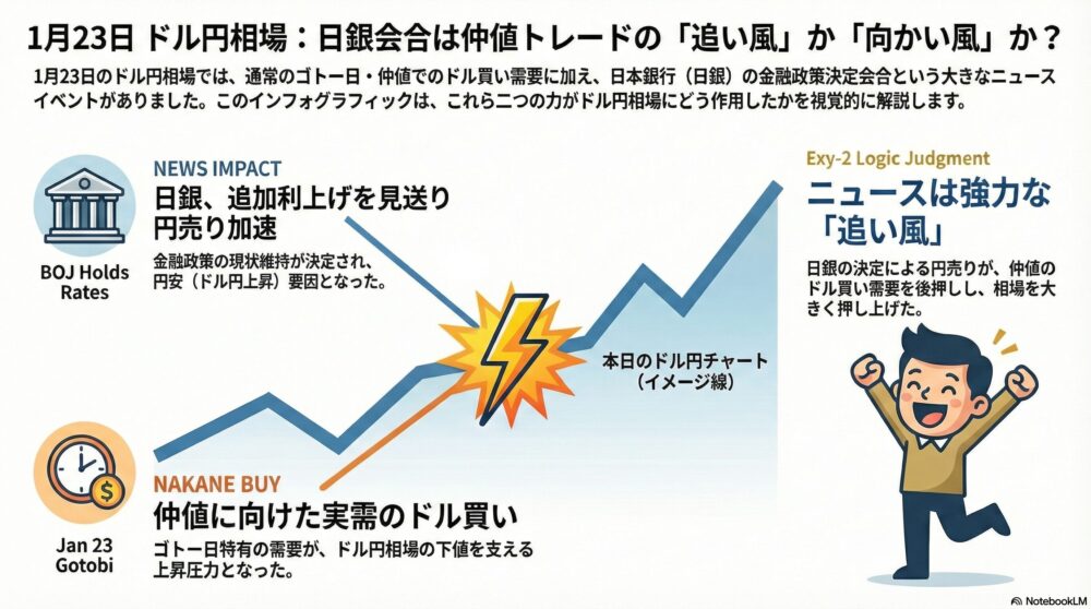 日銀「追い風」で仲値ロング爆益！ドテン売りは損切りもトータル勝利