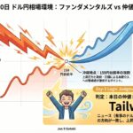 AI「追い風」判定も大荒れ。有事のドル買い急変で痛恨の往復損切り。